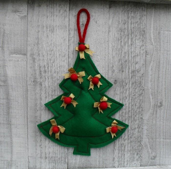 תפירת קישוטי חג המולד עץ אשוח ירוק מעוטר תגי עץ חג המולד