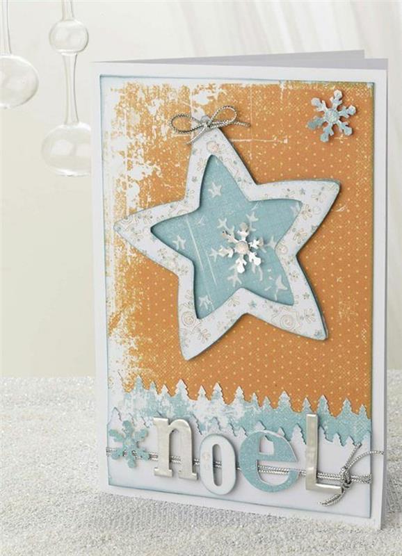 טינקר כרטיסי חג המולד נייר עטיפה כוכב גבישי שלג