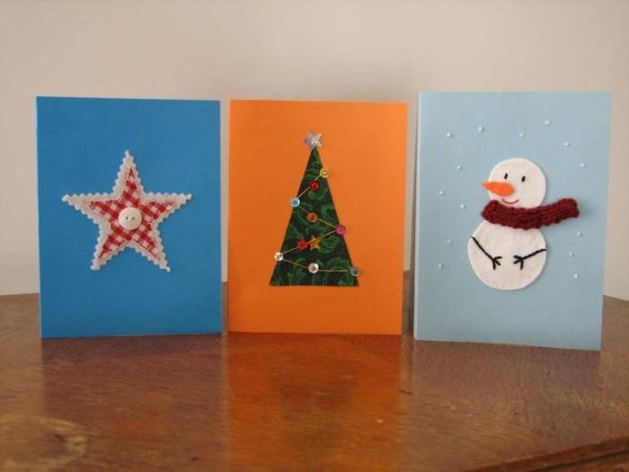 טינקר כרטיסי חג המולד DIY רעיונות כוכב איש חג המולד איש שלג