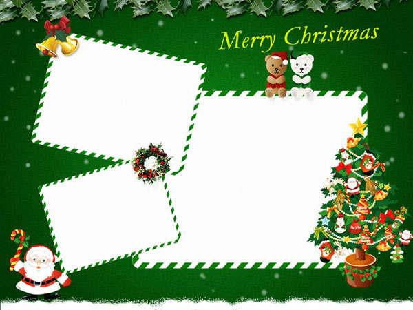 טינקר כרטיסי חג המולד רקע ירוק