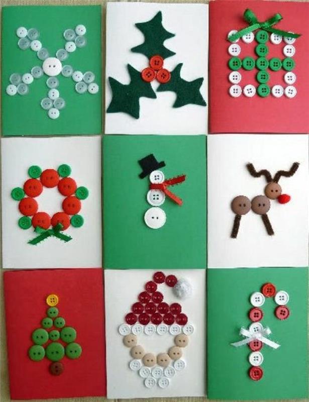 טינקר כרטיסי חג מולד לחצנים DIY רעיונות איש שלג סנטה קלאוס