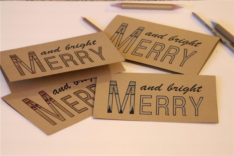 להכין כרטיסי חג המולד עם מסרים פשוטים