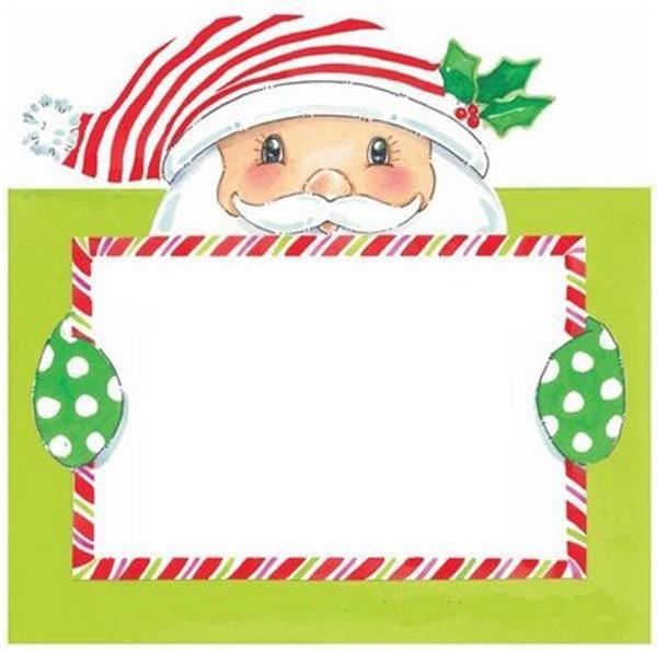 סנטה קלאוס עם כרטיס להכנת כרטיסי חג המולד