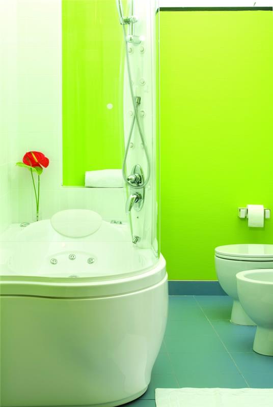 צבע קירות רעיונות אמבטיה קירות ירוקים