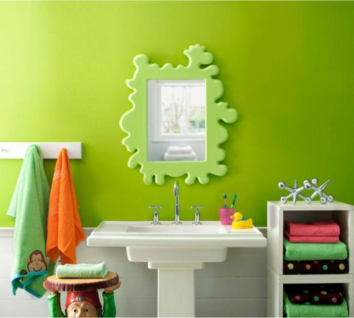 צבע קירות רעיונות אמבטיה ילדים קירות ירוקים