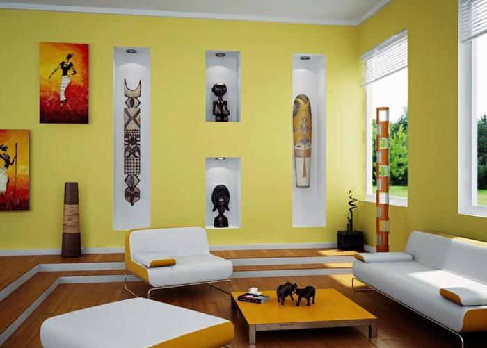 צבע קירות רעיונות צבע קיר צהוב צבע רעיונות סלון