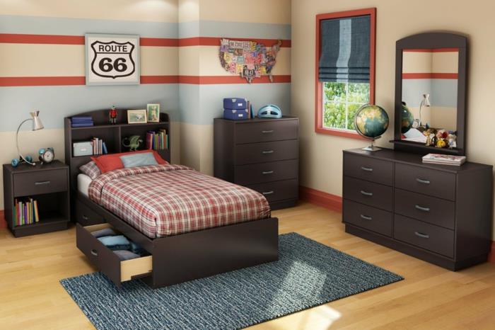 רעיונות מגורים חדר שינה חדר נוער מגירות מיטה פונקציונליות