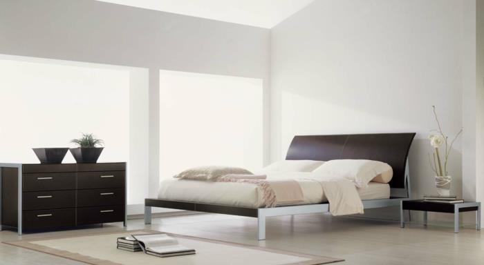 רעיונות לריהוט דירה קירות לבנים בחדר השינה