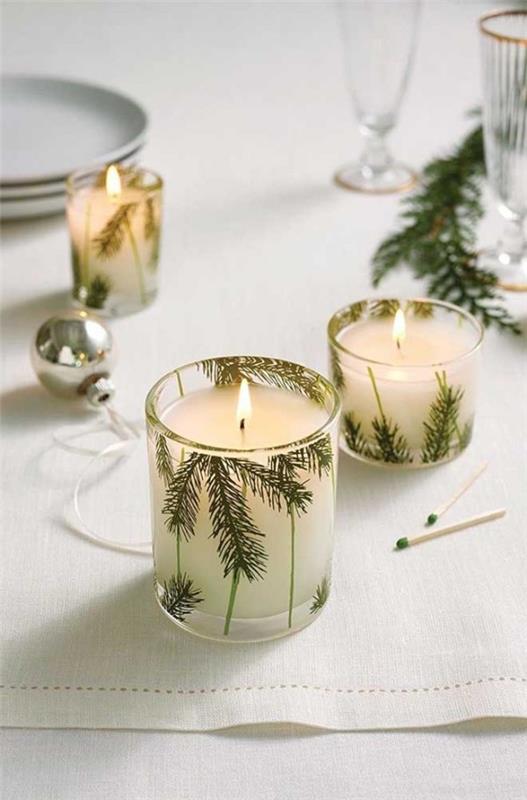 נרות לבנים נפלאים נרות חג המולד