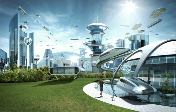 אדריכלות אמנות עכשווית מכוניות מעופפות אנרגיה סולארית